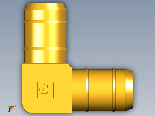 工业通用螺蚊管倒齿式工业硬管接头Union Elbow 225-8-8俯视缩略图