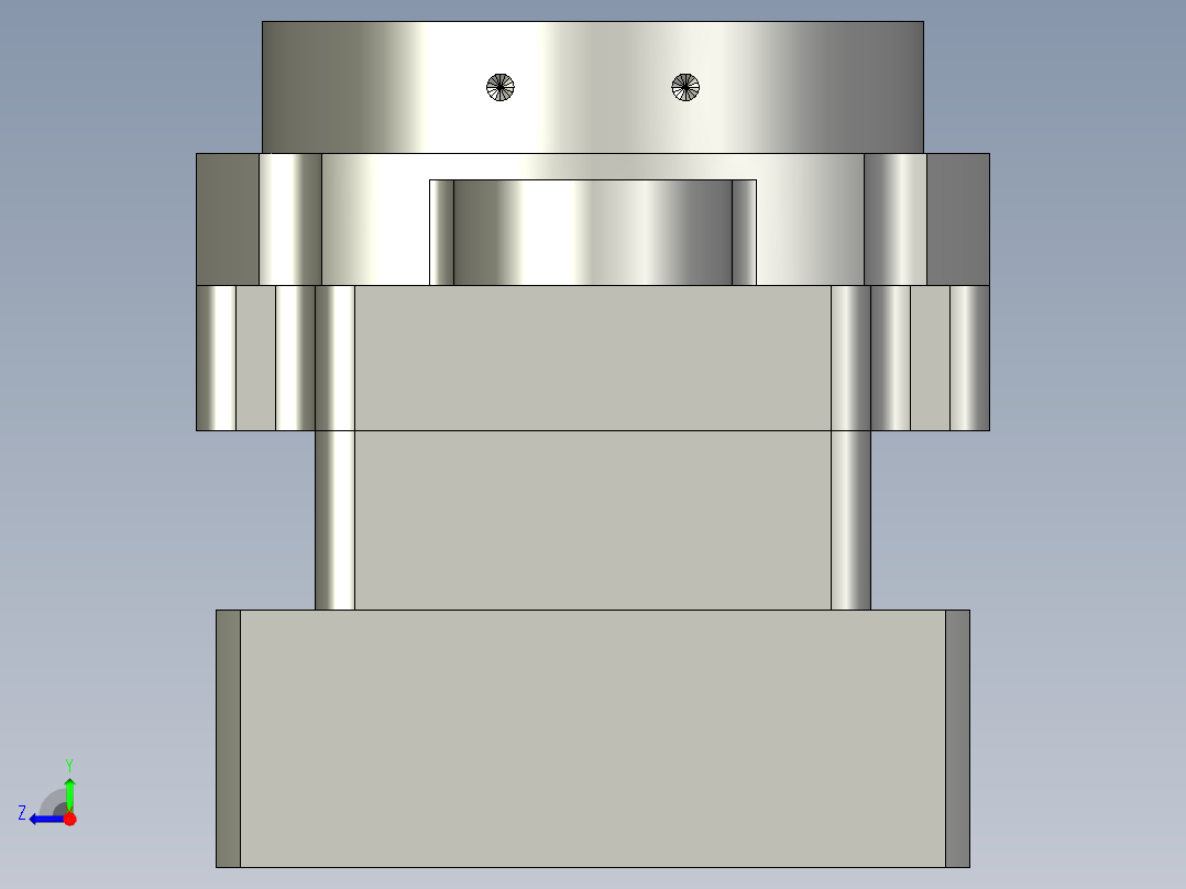 中空旋转平台KFN60-5模型(8-26 38.1-2 4-4.5-47.14-47.14)右视图