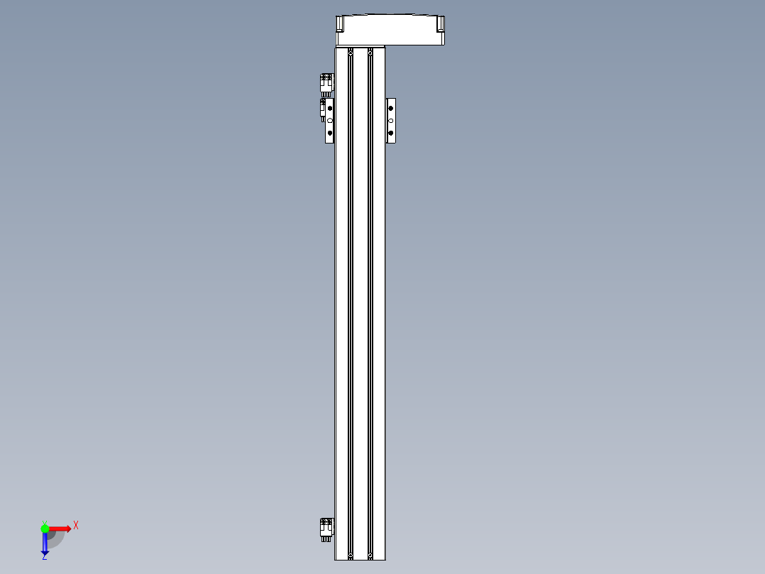 TPA-KNR-60E-1205C-L500A1-MR-H10-N3线性模块铝制底座俯视图