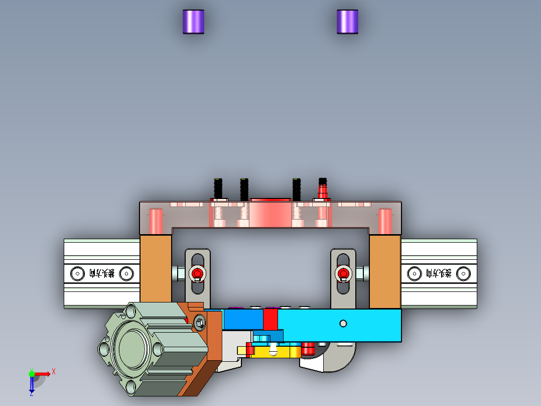 ZJ-W7 HSG-CNC1-47-笔记本CNC工装夹具三维模型内腔加工治具01版俯视图