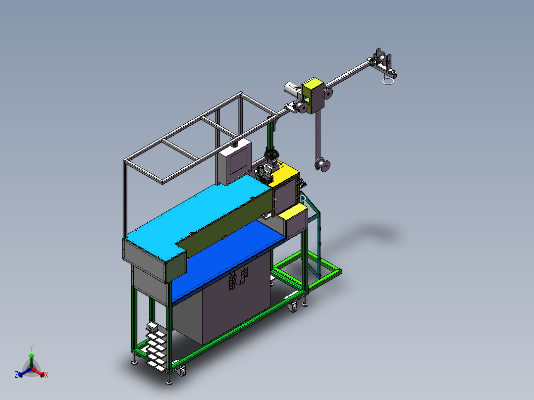 自动裁断机sw18可编辑正等轴测图