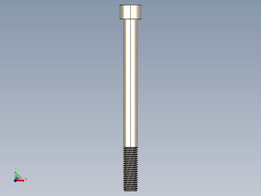 Screw_DIN_912_M12x140_A2.STEP公制内六角螺钉前视图