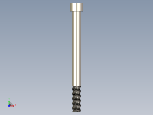 Screw_DIN_912_M12x140_A2.STEP公制内六角螺钉前视缩略图