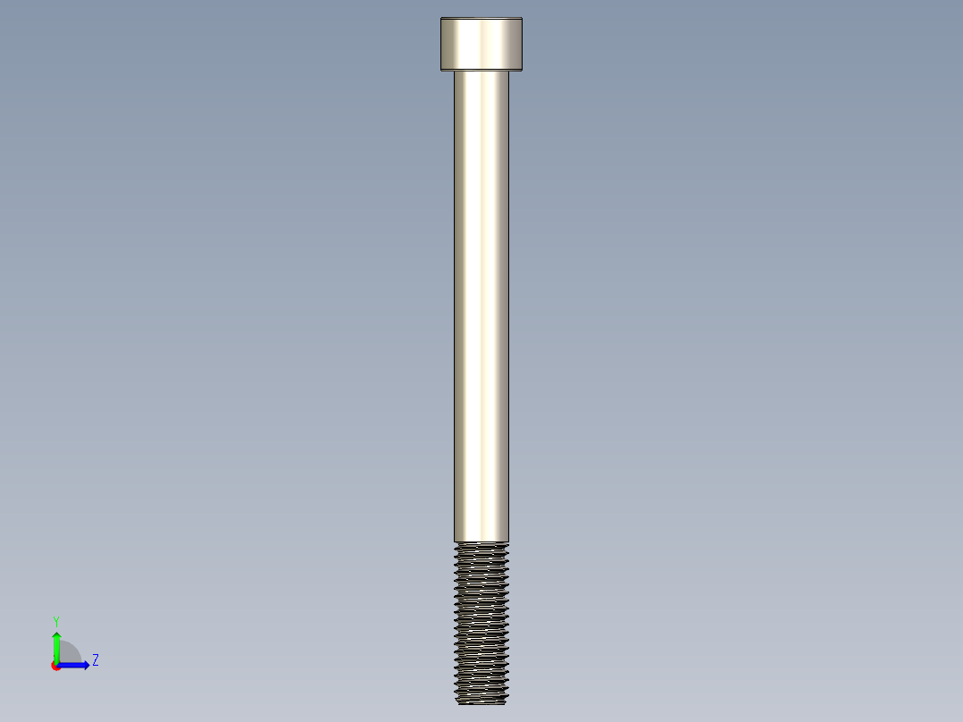 Screw_DIN_912_M12x140_A2.STEP公制内六角螺钉左视图