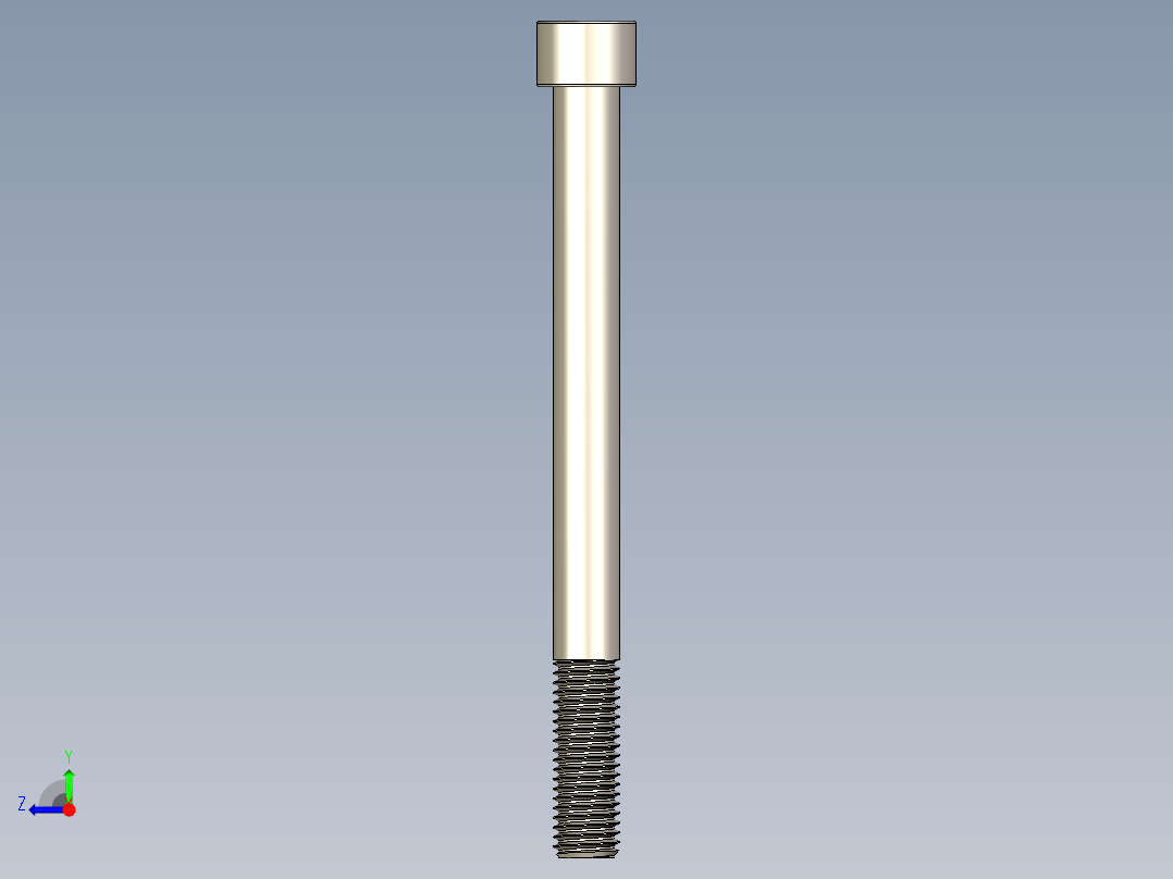 Screw_DIN_912_M12x140_A2.STEP公制内六角螺钉右视图