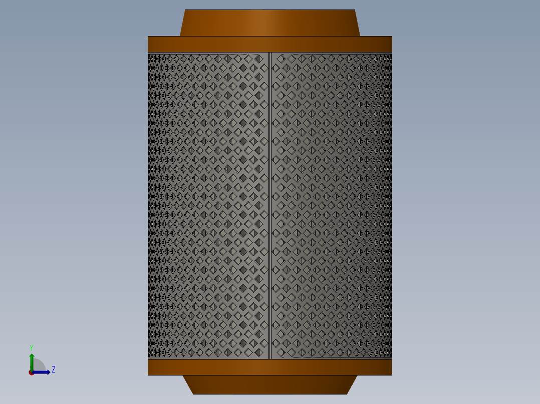 空气过滤芯左视图