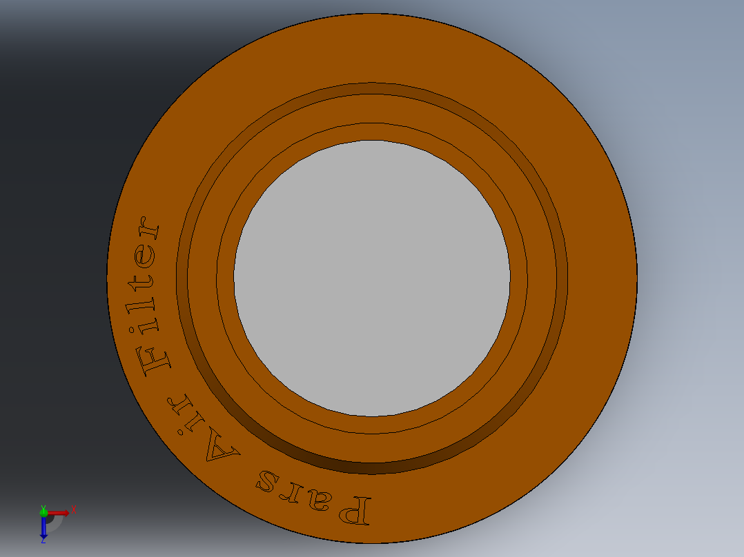 空气过滤芯俯视图