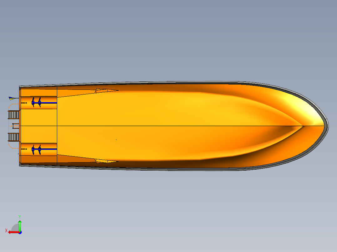 27m引航艇左视图
