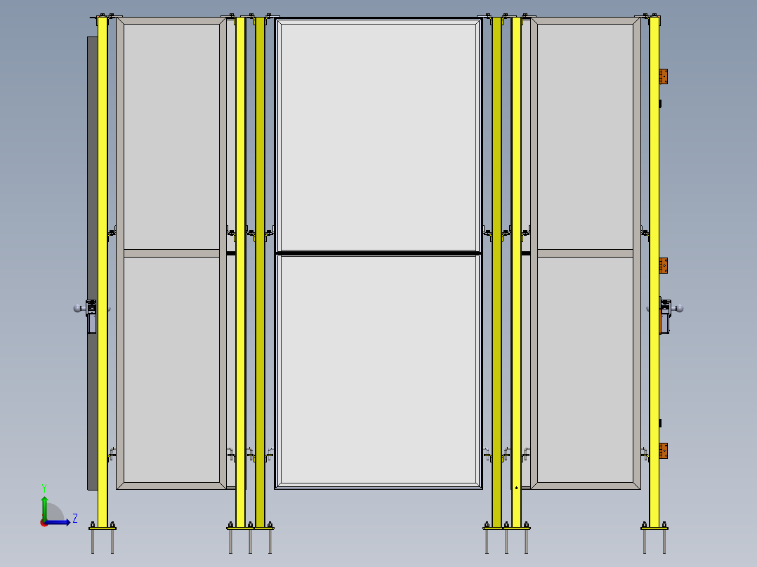 车间围栏左视图