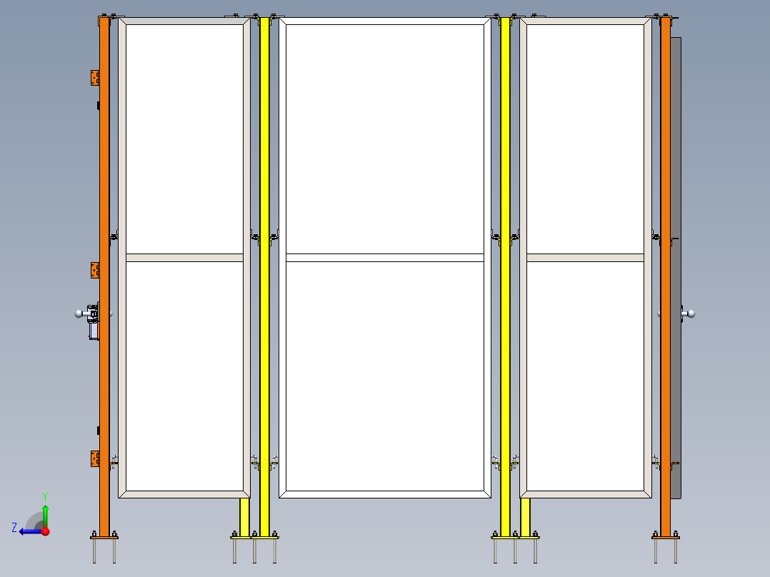 车间围栏右视图