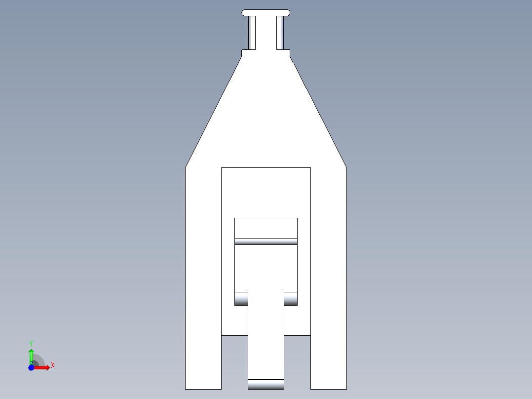 公头和接线盒4P QIKMATE插头应力释放挂钩前视图