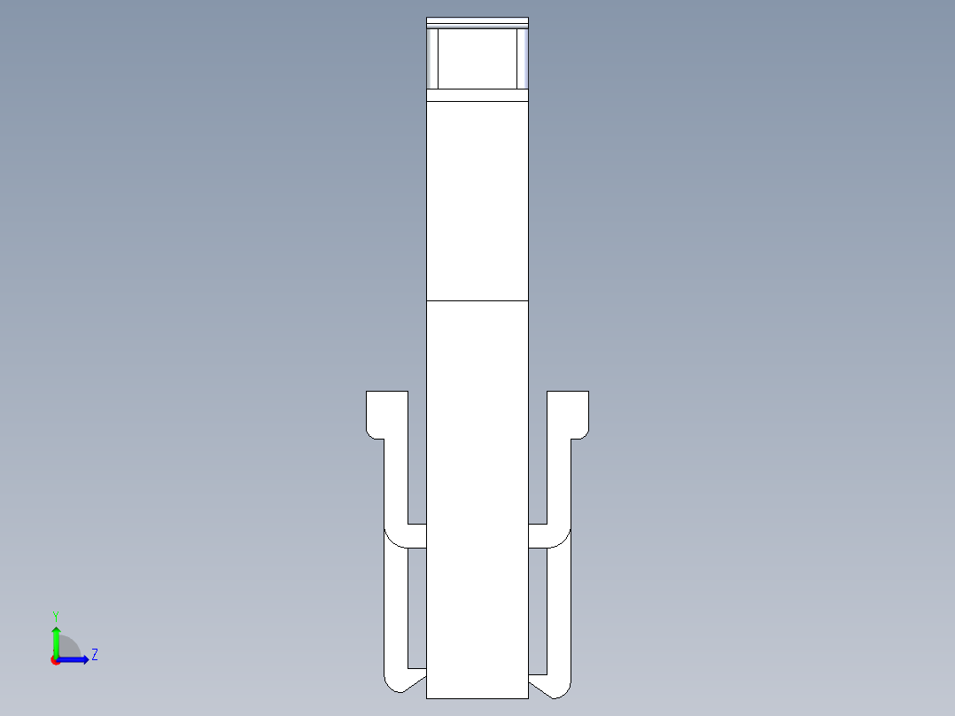 公头和接线盒4P QIKMATE插头应力释放挂钩左视图