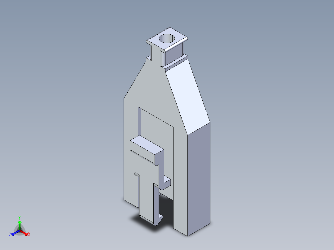 公头和接线盒4P QIKMATE插头应力释放挂钩正等轴测图