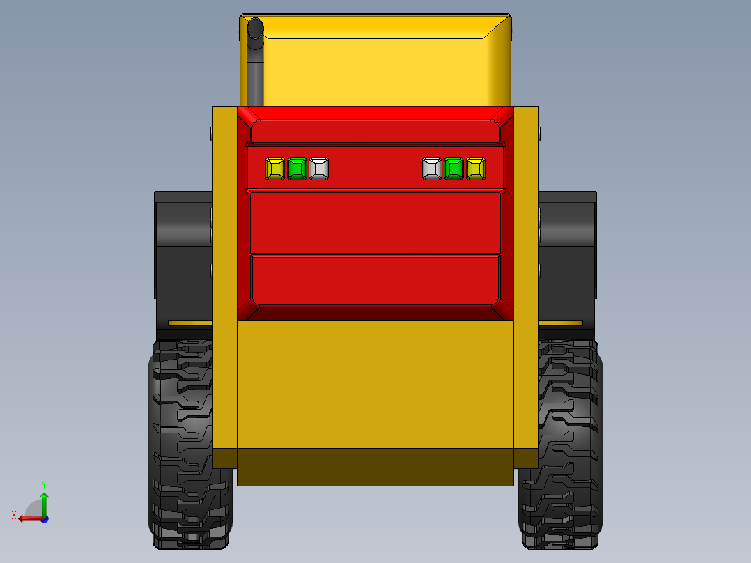 山猫铲车后视图