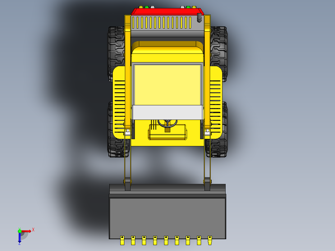山猫铲车俯视图