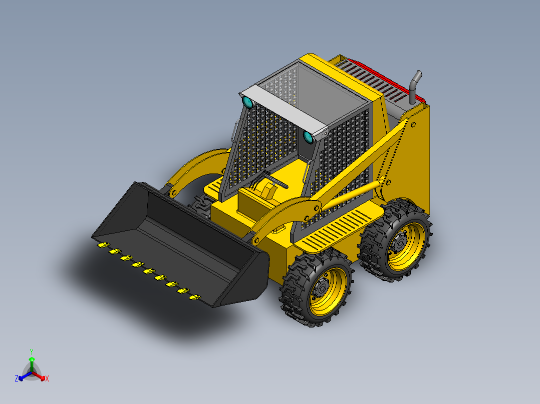 山猫铲车正等轴测图
