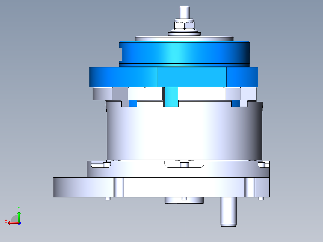 5轴机床夹具后视图