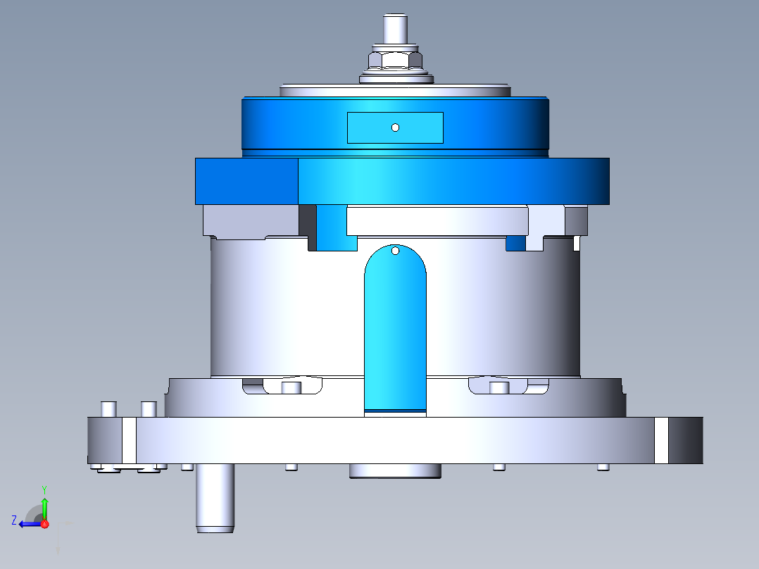 5轴机床夹具右视图