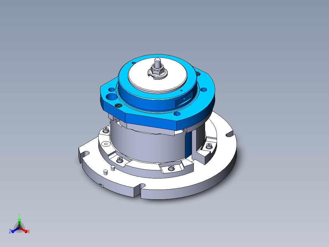 5轴机床夹具正等轴测图