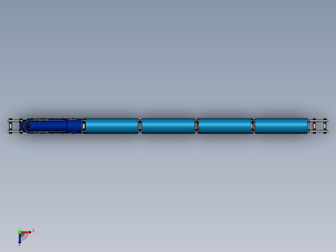 Locomotive简易机车火车模型3D图纸 Solidworks设计俯视图