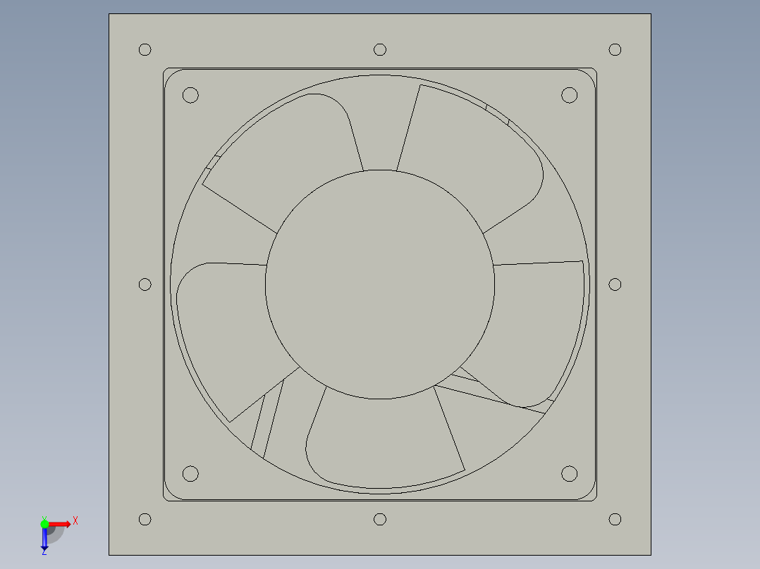 15X18MZ风扇组合3-ZX-12俯视图