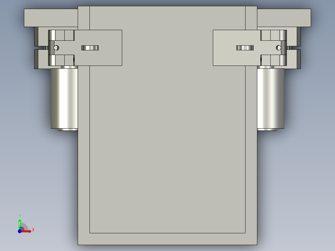 单元夹带装置前视图
