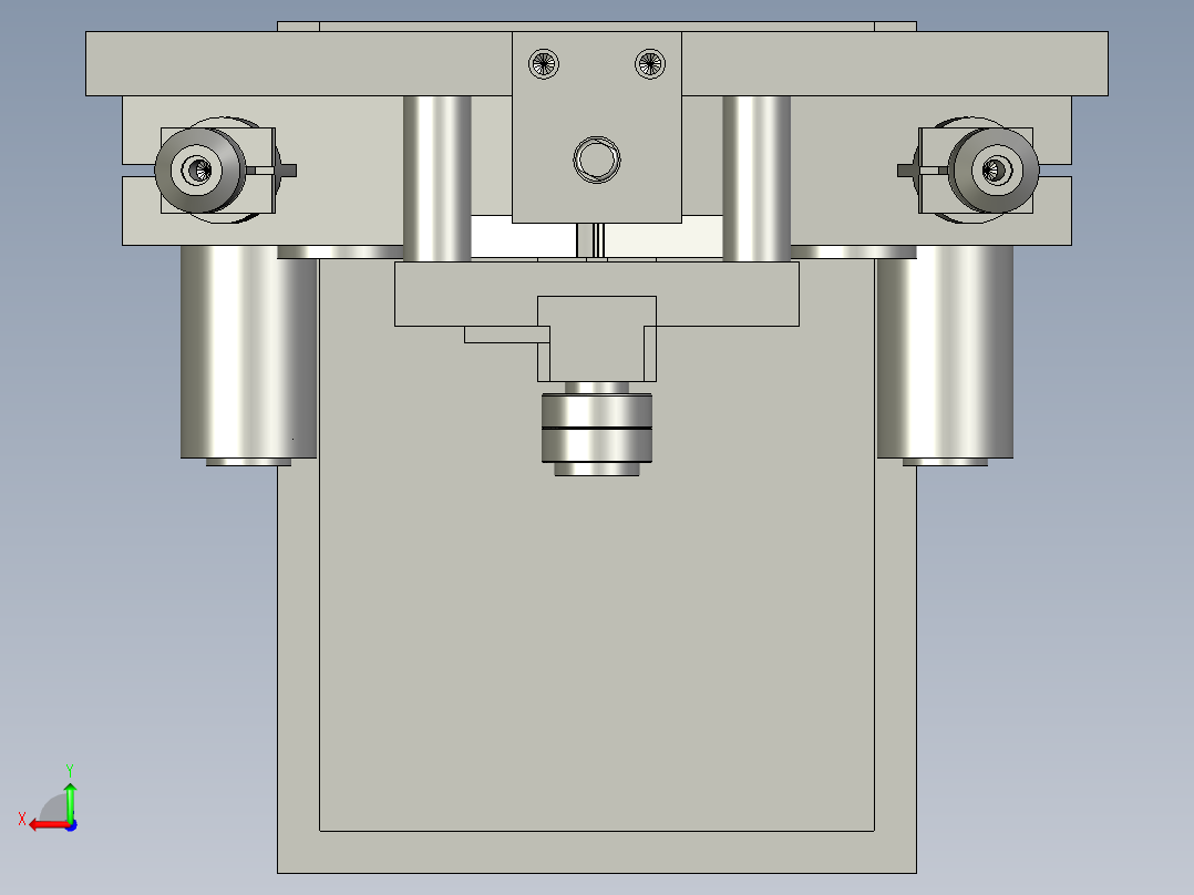 单元夹带装置后视图