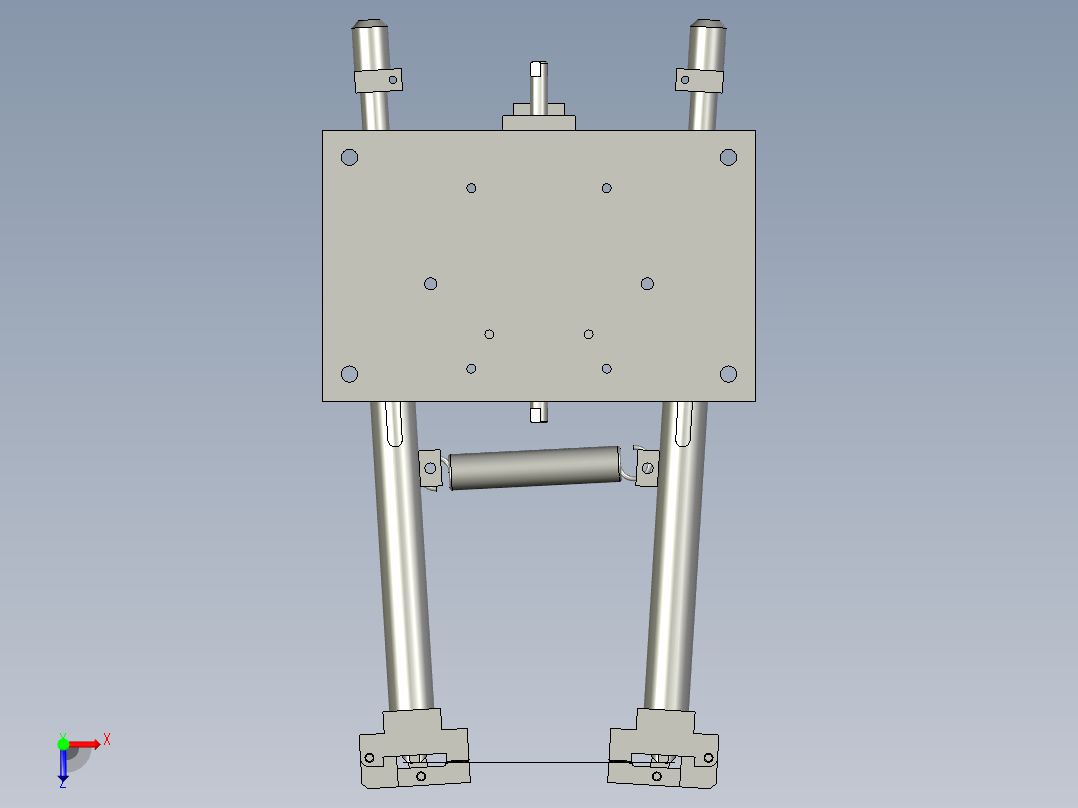 单元夹带装置俯视图