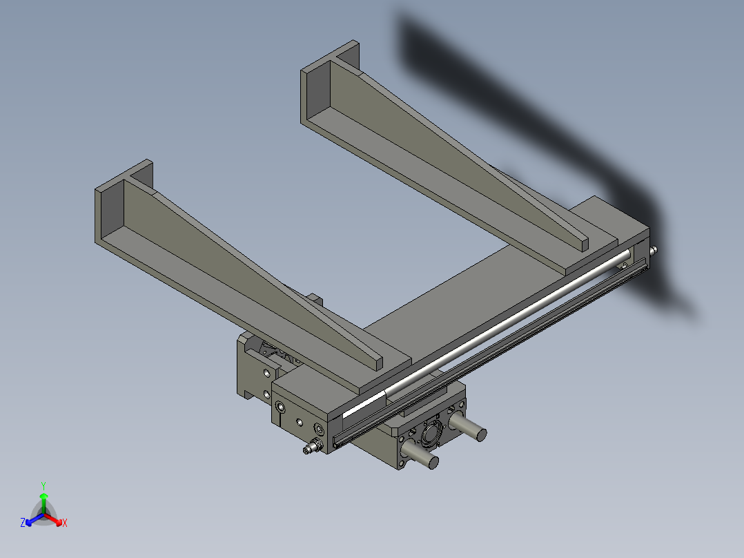 DYDJ-F2铁芯搬移装配体正等轴测图