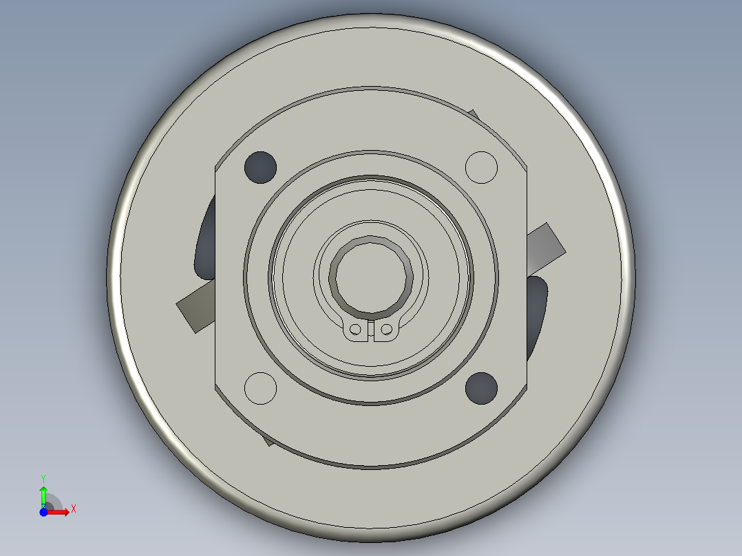 梯形丝杆支座组件前视图