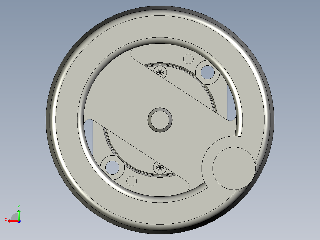 梯形丝杆支座组件后视图