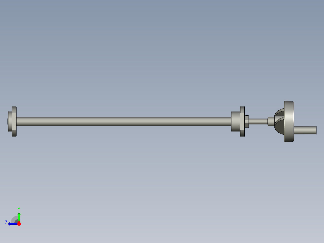 梯形丝杆支座组件右视图