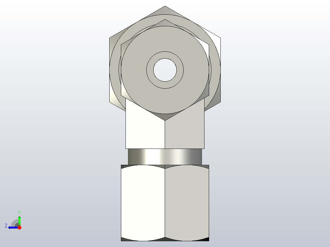 EO管接头三通异径管TR12 08 08ZS71.igs右视图