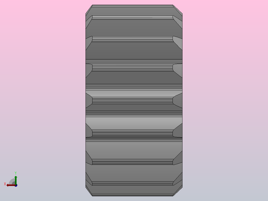 标准型模数2.5直齿轮压力角20°_GSFHC-2.5-18-25-dc10-A后视图