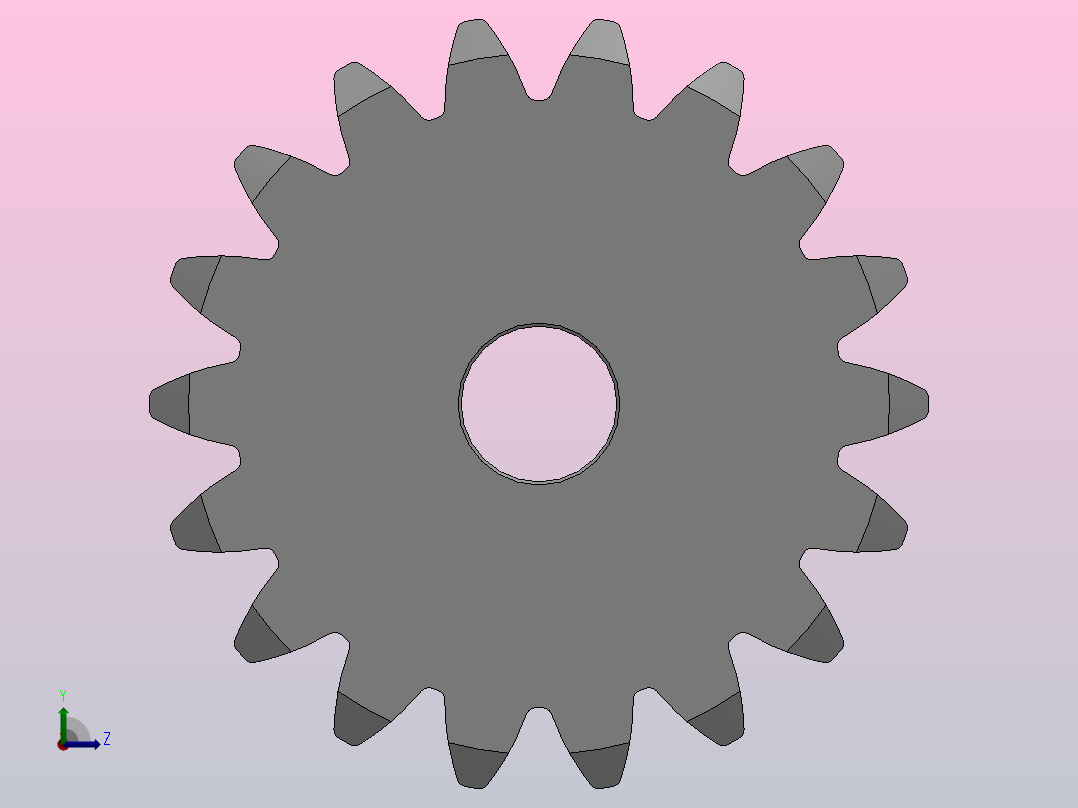 标准型模数2.5直齿轮压力角20°_GSFHC-2.5-18-25-dc10-A左视图