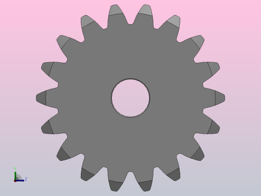 标准型模数2.5直齿轮压力角20°_GSFHC-2.5-18-25-dc10-A左视缩略图