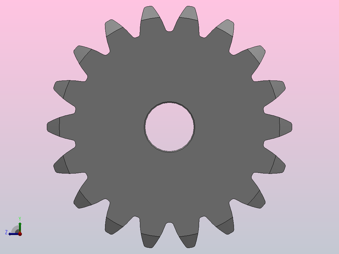 标准型模数2.5直齿轮压力角20°_GSFHC-2.5-18-25-dc10-A右视图