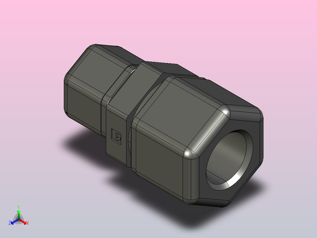 活接头P10UC6主视图