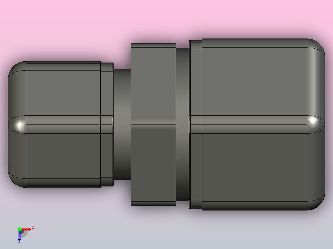 活接头P10UC6俯视图