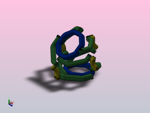 半球全方位腕部连杆结构3D图纸 Solidworks设计