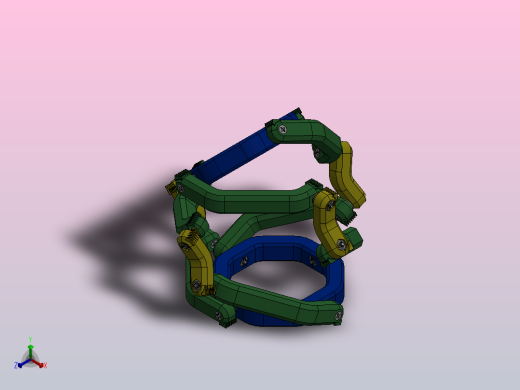 半球全方位腕部连杆结构3D图纸 Solidworks设计正等轴测缩略图