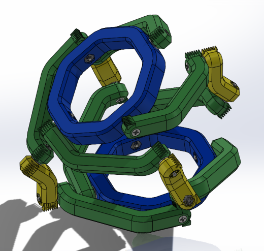 半球全方位腕部连杆结构3D图纸 Solidworks设计缩略图