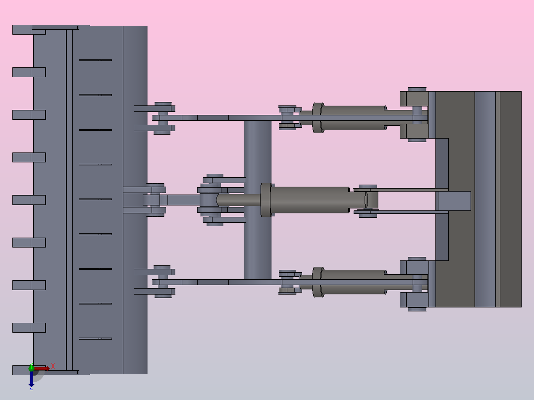 小型铲平机俯视图