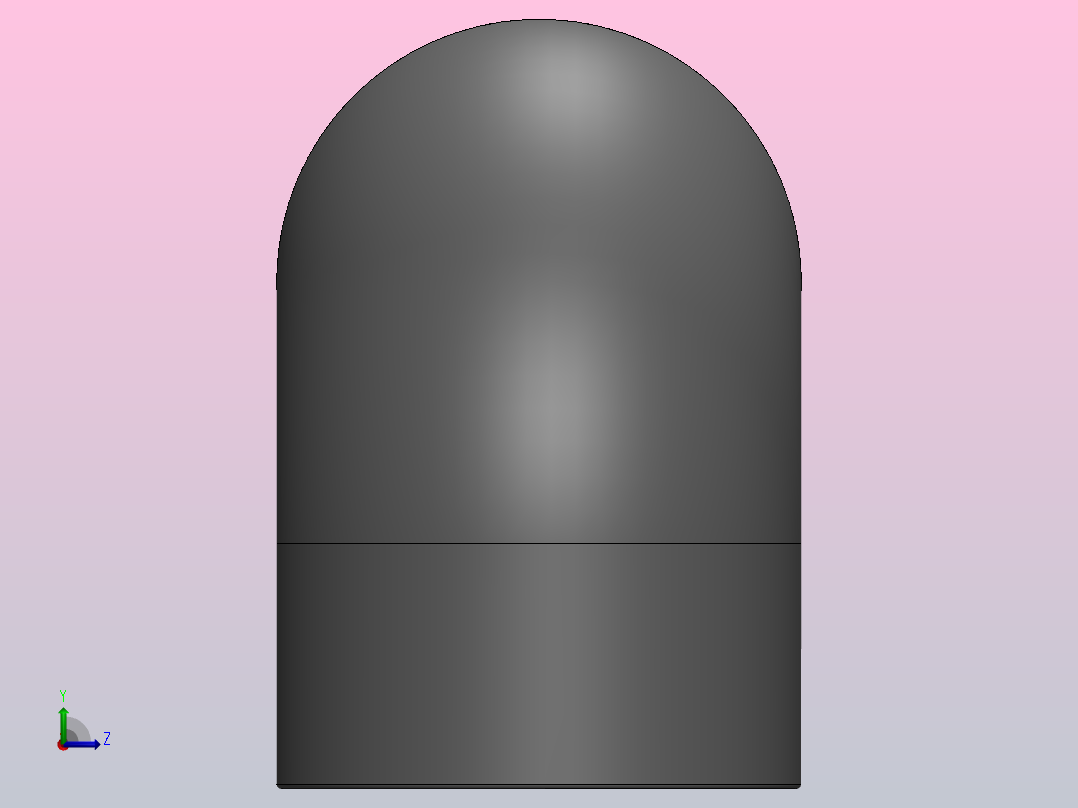 UPVC 90°弯头(DN40)的模型左视图