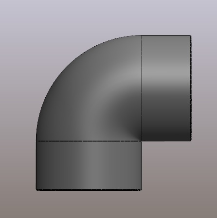 UPVC 90°弯头(DN40)的模型缩略图