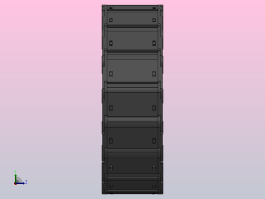 弯曲半径125内高25两侧打开型DB封闭式拖链_DMD25CDBA-25-77-125R-30左视缩略图