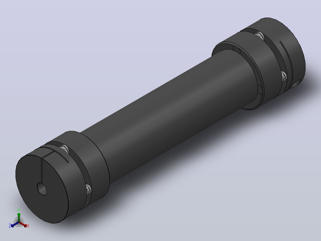 SHDL加长型联轴器[SHDL-56CW-10W×16W-250L]正等轴测图
