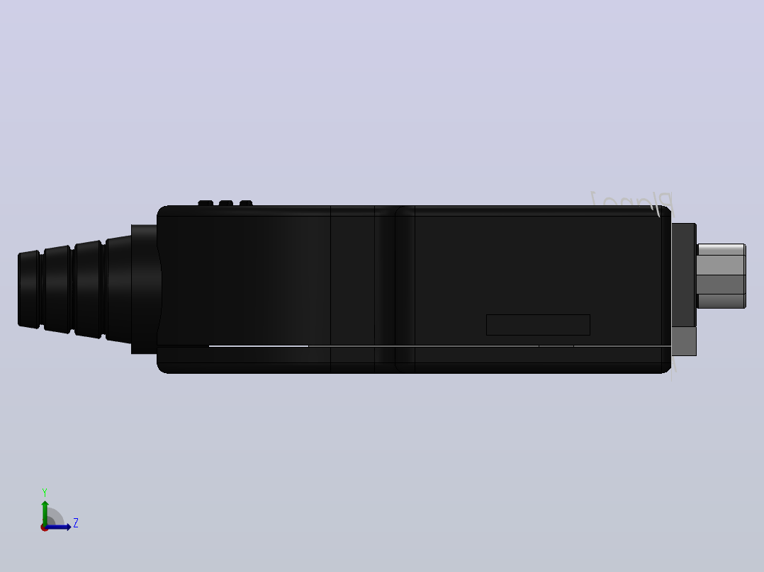 DB25 分线连接器左视图
