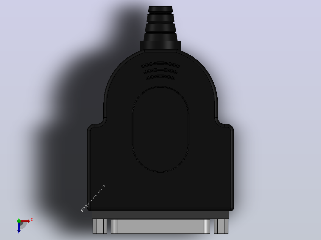 DB25 分线连接器俯视图