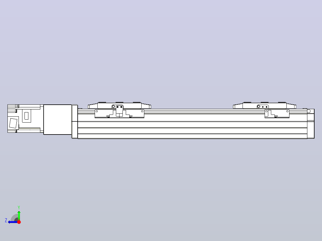 滚珠丝杠线性轴TPA-GCRS-80-1610C-L50-M-M20-N3右视图